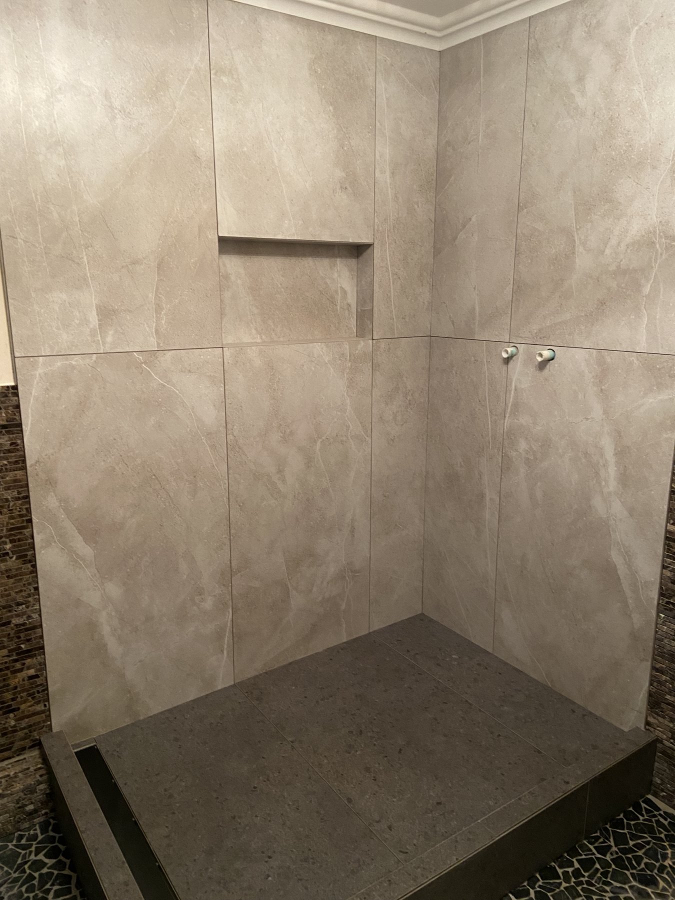 Dusche mit Wandnische – Projektaufnahme 1